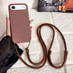 Custodia magnetica per telefono con texture in tessuto tecnico, pulsante AI e tracolla., For iPhone 17, For iPhone Air, For iPhone 16 Pro Max, For iPhone 16 Pro