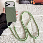 Custodia magnetica per telefono con texture in tessuto tecnico, pulsante AI e tracolla., For iPhone 17 Pro Max, For iPhone 17 Pro