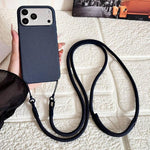 Custodia magnetica per telefono con texture in tessuto tecnico, pulsante AI e tracolla., For iPhone 17 Pro Max, For iPhone 17 Pro