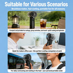 Ventilatore portatile silenzioso F1 con tecnologia Turbo Spray Cooling.