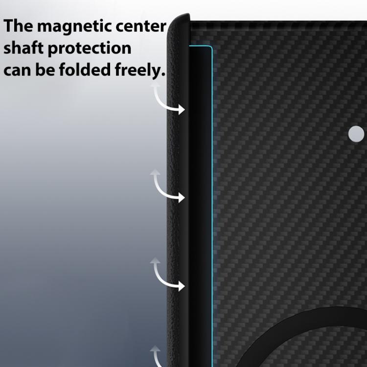 Custodia per telefono con doppio magnete centrale in fibra di carbonio serie 600D a trama fine., For Galaxy Z Fold8 Ultra 5G
