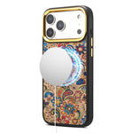Custodia per telefono magnetica Senior A28+1 con motivo ricamato etnico., For iPhone 17 Pro Max, For iPhone 17 Pro, For iPhone 16 Pro Max, For iPhone 16 Pro