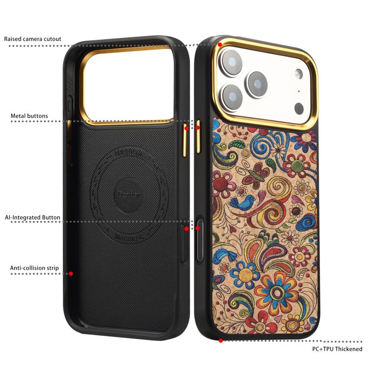 Custodia per telefono magnetica Senior A28+1 con motivo ricamato etnico., For iPhone 17 Pro Max, For iPhone 17 Pro, For iPhone 16 Pro Max, For iPhone 16 Pro