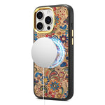 Custodia per telefono magnetica Senior A28+1 con motivo ricamato etnico., For iPhone 17 Pro Max, For iPhone 17 Pro, For iPhone 16 Pro Max, For iPhone 16 Pro