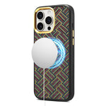 Custodia per telefono magnetica Senior A28+1 con motivo ricamato etnico., For iPhone 15 Pro Max, For iPhone 15 Pro