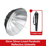 Diffusore riflettore per studio fotografico Godox, UB-85S Black Silver Umbrella, UB-85S Black Silver Umbrella with Softbox, UB-105S Black Silver Umbrella, UB-105S Black Silver Umbrella with Softbox, UB-130S Black Silver Umbrella                        ...