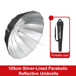 Diffusore riflettore per studio fotografico Godox, UB-85S Black Silver Umbrella, UB-85S Black Silver Umbrella with Softbox, UB-105S Black Silver Umbrella, UB-105S Black Silver Umbrella with Softbox, UB-130S Black Silver Umbrella                        ...