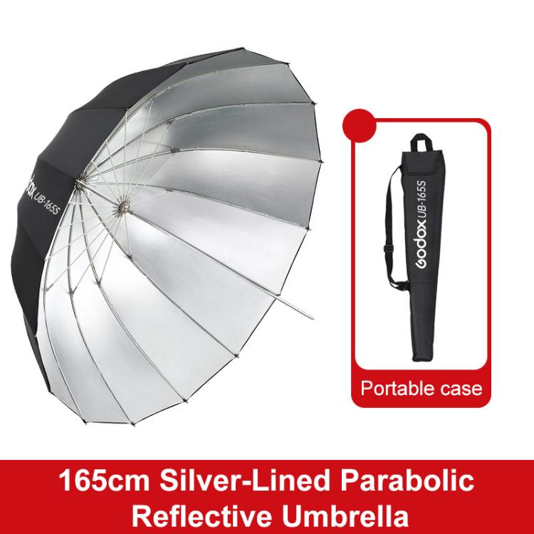Diffusore riflettore per studio fotografico Godox, UB-85S Black Silver Umbrella, UB-85S Black Silver Umbrella with Softbox, UB-105S Black Silver Umbrella, UB-105S Black Silver Umbrella with Softbox, UB-130S Black Silver Umbrella                        ...