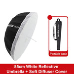 Diffusore riflettore per studio fotografico Godox, UB-85S Black Silver Umbrella, UB-85S Black Silver Umbrella with Softbox, UB-105S Black Silver Umbrella, UB-105S Black Silver Umbrella with Softbox, UB-130S Black Silver Umbrella                        ...