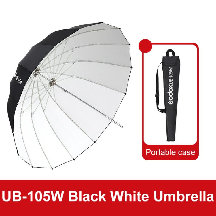 Diffusore riflettore per studio fotografico Godox, UB-85S Black Silver Umbrella, UB-85S Black Silver Umbrella with Softbox, UB-105S Black Silver Umbrella, UB-105S Black Silver Umbrella with Softbox, UB-130S Black Silver Umbrella                        ...