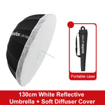 Diffusore riflettore per studio fotografico Godox, UB-85S Black Silver Umbrella, UB-85S Black Silver Umbrella with Softbox, UB-105S Black Silver Umbrella, UB-105S Black Silver Umbrella with Softbox, UB-130S Black Silver Umbrella                        ...