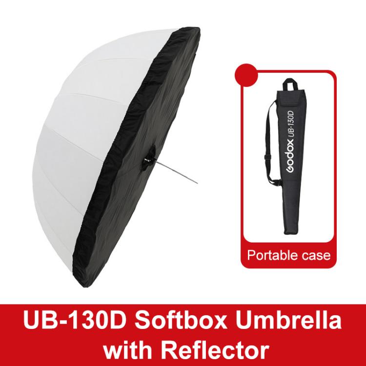 Diffusore riflettore per studio fotografico Godox, UB-85S Black Silver Umbrella, UB-85S Black Silver Umbrella with Softbox, UB-105S Black Silver Umbrella, UB-105S Black Silver Umbrella with Softbox, UB-130S Black Silver Umbrella                        ...