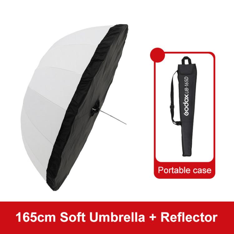 Diffusore riflettore per studio fotografico Godox, UB-85S Black Silver Umbrella, UB-85S Black Silver Umbrella with Softbox, UB-105S Black Silver Umbrella, UB-105S Black Silver Umbrella with Softbox, UB-130S Black Silver Umbrella                        ...