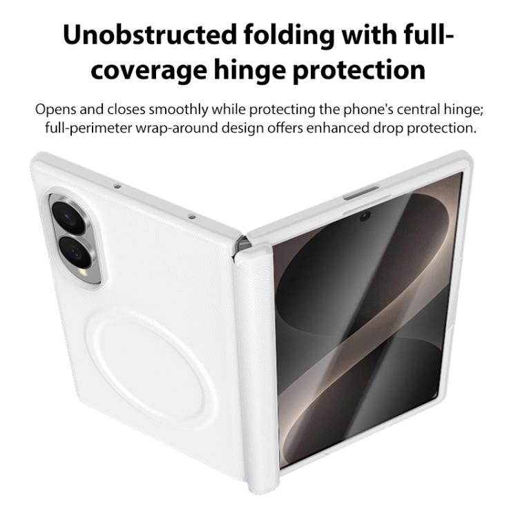 Custodia per telefono integrata in ecopelle con chiusura magnetica centrale., For Galaxy Z Fold8 5G, For Galaxy Z Flip8 5G