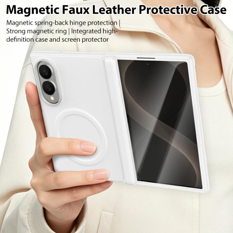 Custodia per telefono integrata in ecopelle con chiusura magnetica centrale., For Galaxy Z Fold8 5G, For Galaxy Z Flip8 5G