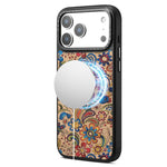 Custodia magnetica con motivo etnico per iPhone 17 Pro Max