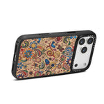 Custodia magnetica con motivo etnico per iPhone 17 Pro Max
