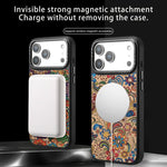 Custodia magnetica con motivo etnico per iPhone 17 Pro Max
