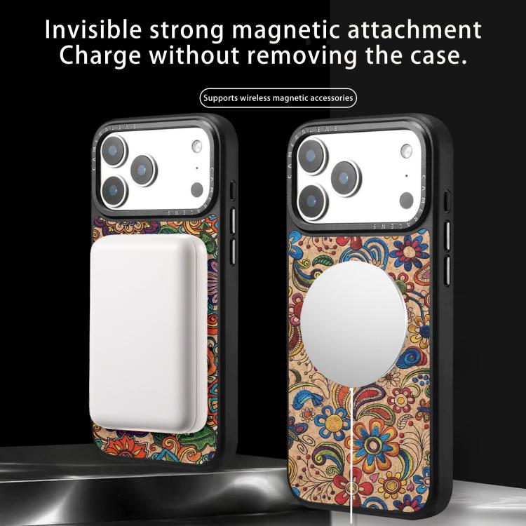 Custodia magnetica con motivo etnico per iPhone 17 Pro Max