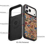 Custodia magnetica con motivo etnico per iPhone 17 Pro Max
