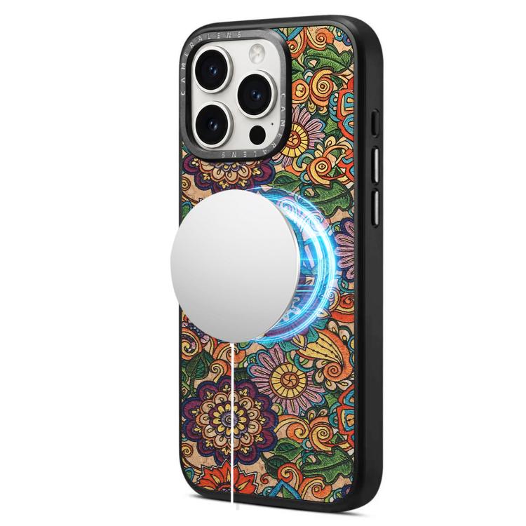 Custodia magnetica con motivo etnico per iPhone 17 Pro Max