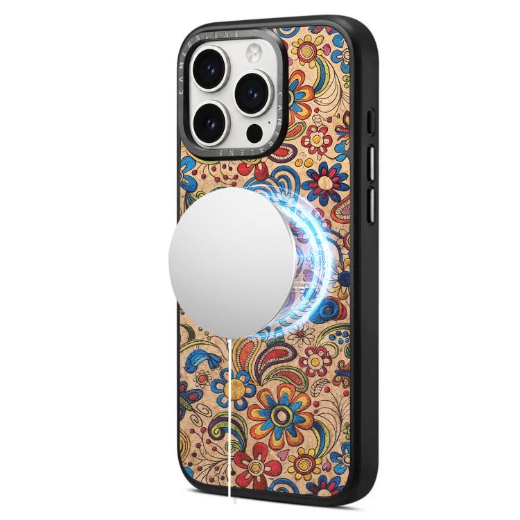 Custodia magnetica con motivo etnico per iPhone 17 Pro Max