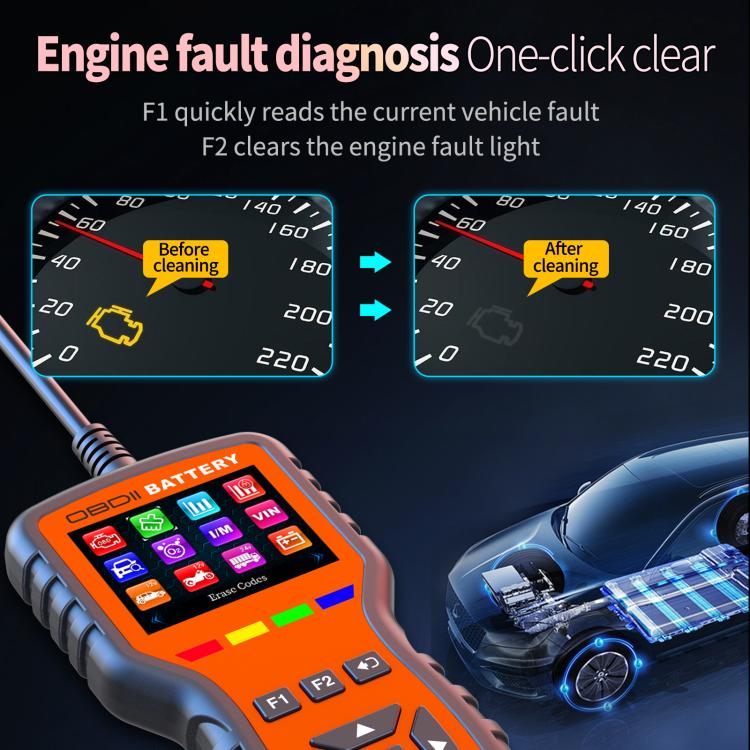 K2 Pro 2 in 1 Strumento diagnostico OBDII per auto - Tester batteria, K2 Pro