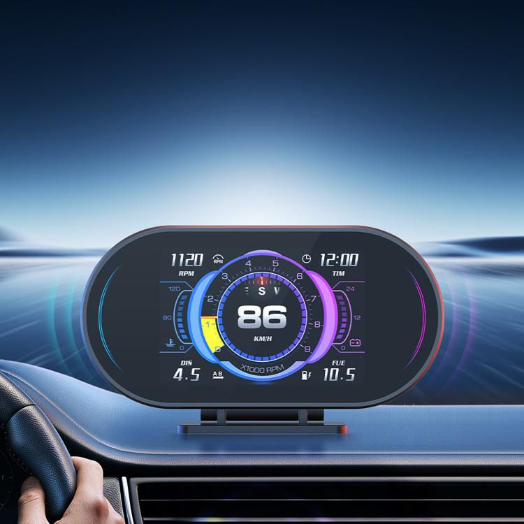 P27 Tachimetro multifunzione LCD HD OBD2 GPS auto