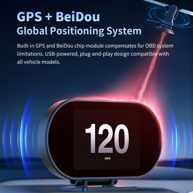 P27 Tachimetro multifunzione LCD HD OBD2 GPS, P27