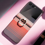 Custodia per telefono antiurto integrata con pellicola protettiva a quadri arcobaleno., For Galaxy Z Flip8 5G