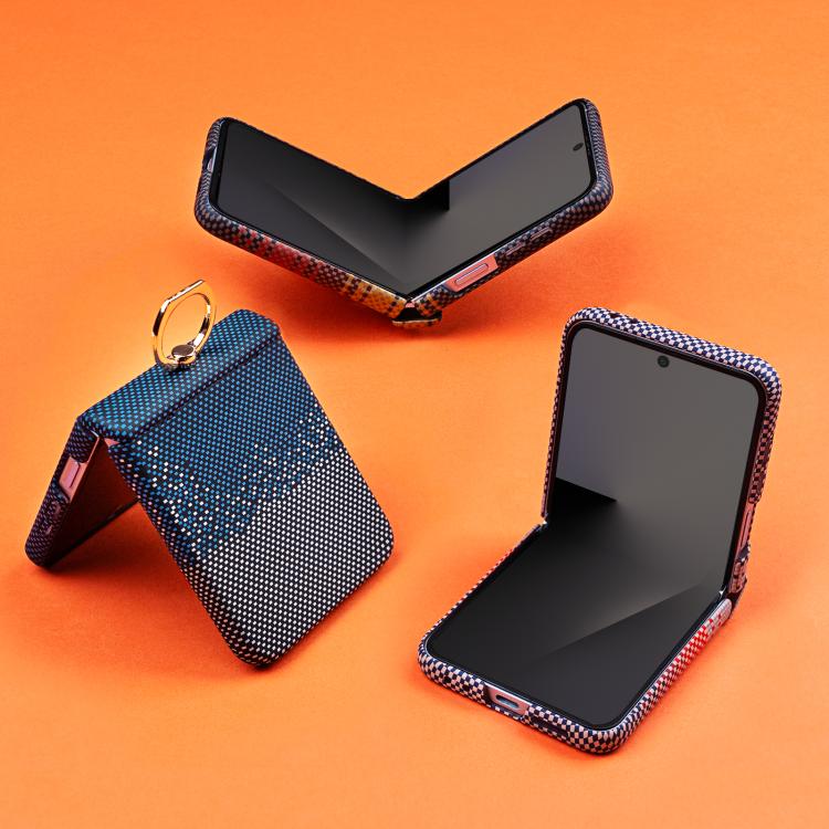 Custodia per telefono antiurto integrata con pellicola protettiva a quadri arcobaleno., For Galaxy Z Flip8 5G