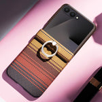 Custodia per telefono antiurto integrata con pellicola protettiva a quadri arcobaleno., For Galaxy Z Flip8 5G