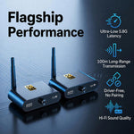 Kit trasmettitore e ricevitore audio wireless AU5810 a 5,8 GHz, supporta la trasmissione fino a 100 m.