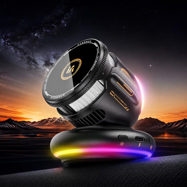 Supporto auto wireless 15W con raffreddamento e luce RGB