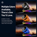 Supporto per auto D3 15W con raffreddamento magnetico e illuminazione RGB, ricarica wireless per telefono.