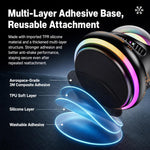 Supporto per auto D3 15W con raffreddamento magnetico e illuminazione RGB, ricarica wireless per telefono.