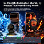 Supporto per auto D3 15W con raffreddamento magnetico e illuminazione RGB, ricarica wireless per telefono.
