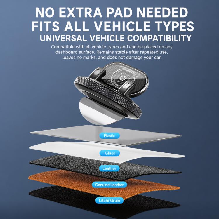 Supporto per telefono da console centrale auto D5 con base girevole e ventosa.