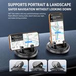 Supporto per telefono da console centrale auto D5 con base girevole e ventosa.