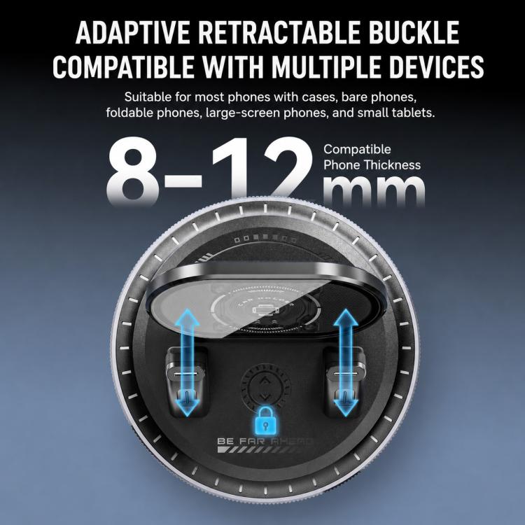 Supporto per telefono da console centrale auto D5 con base girevole e ventosa.