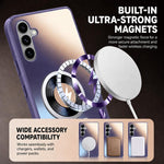 Custodia magnetica per telefono con placcatura sottovuoto, For Galaxy S26+ 5G, For Galaxy S26 Ultra 5G, For Galaxy S26 5G