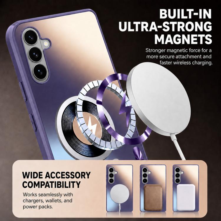 Custodia magnetica per telefono con placcatura sottovuoto, For Galaxy S26+ 5G, For Galaxy S26 Ultra 5G, For Galaxy S26 5G