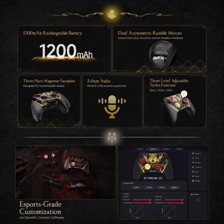GameSir G7 Pro 8K Controller di gioco Bluetooth wireless