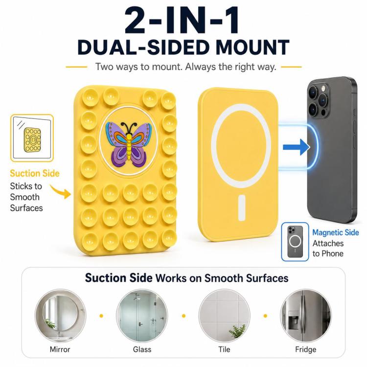 Supporto magnetico in silicone per telefono a forma di farfalla