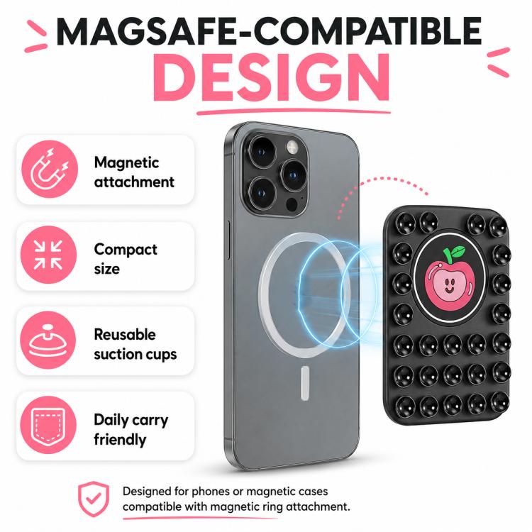 Supporto magnetico in silicone riutilizzabile per telefono