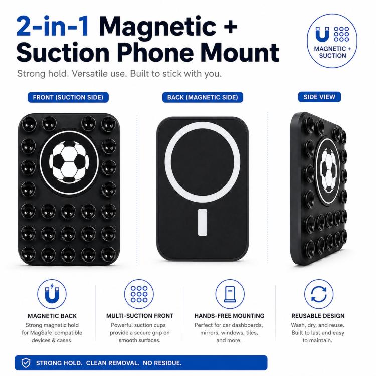 Supporto magnetico in silicone riutilizzabile per telefono