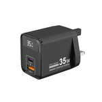 Caricabatterie rapido 35W con display digitale USB e Type-C