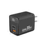 Caricabatterie rapido 35W con display digitale USB e Type-C