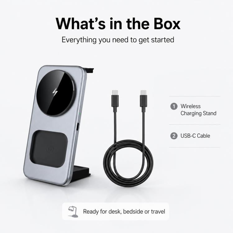 Supporto ricarica wireless magnetico 15W pieghevole
