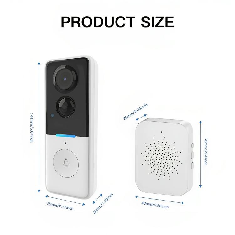 Videocitofono intelligente HD da 1 MP con funzione graffiti, sensore di movimento PIR e audio bidirezionale.